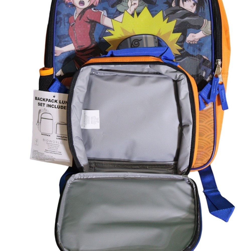 Naruto Shippuden School Backpack & Lunch Box Set NWT - Picture 5 of 5